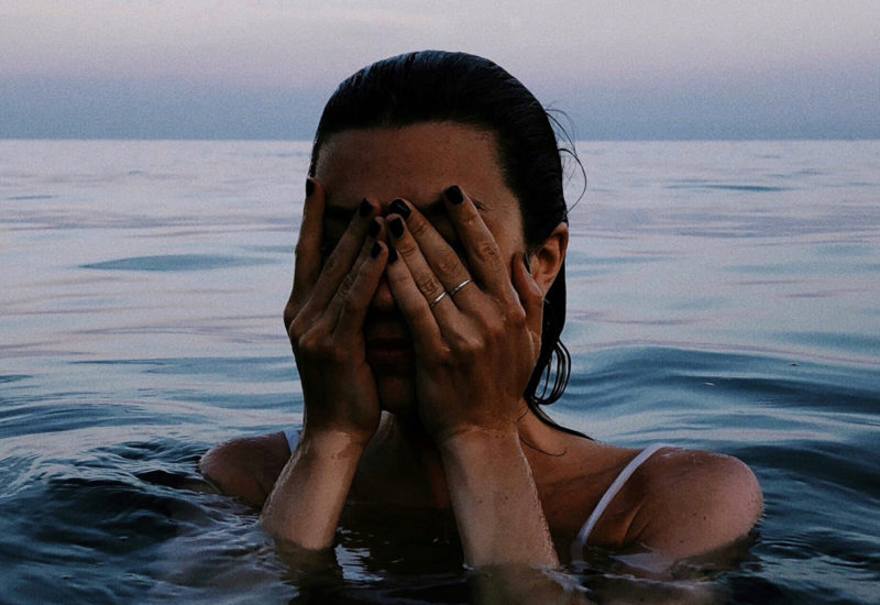 women in water